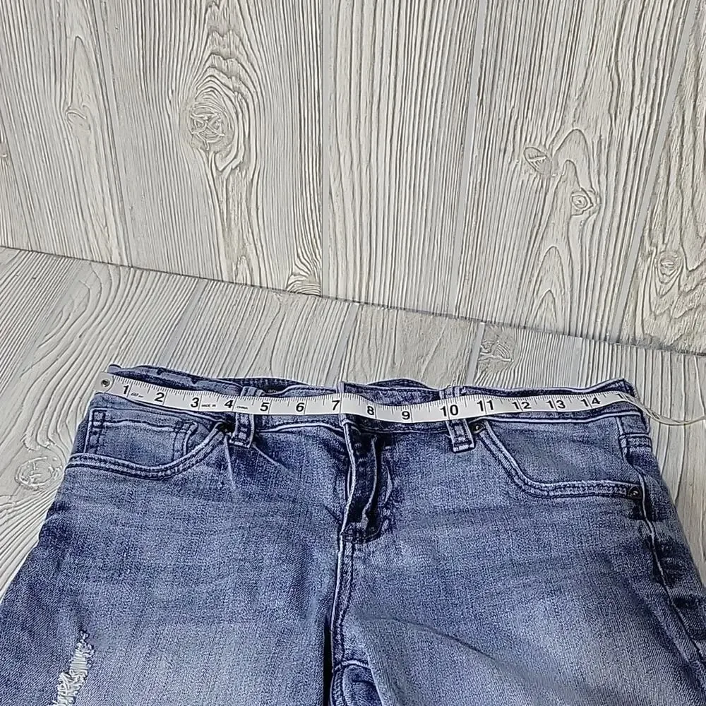 Kut from the Kloth Bermuda Jean Shorts Slight Distressing Womens Size 6